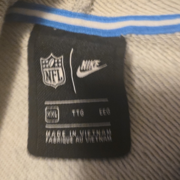 Nike Gray Hoodie with Blue and Yellow Accents - Picture 4 of 5